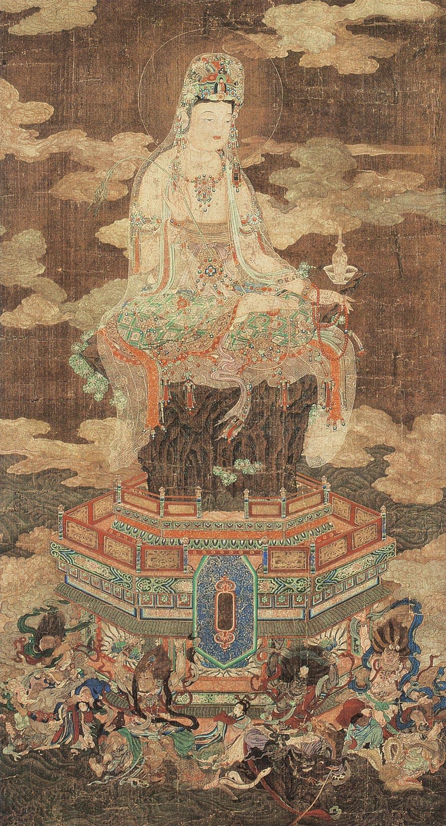Guanyin Figure Hanging Scroll