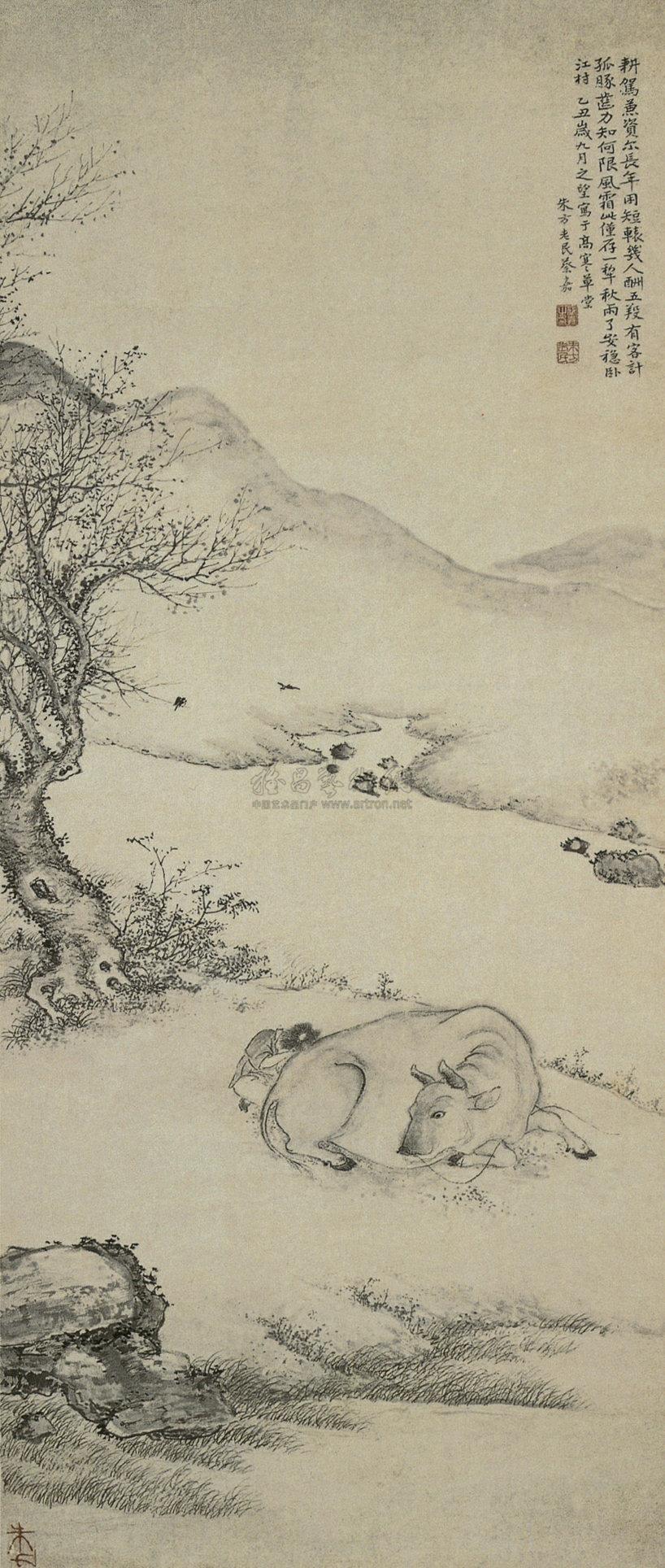牧牛图 轴