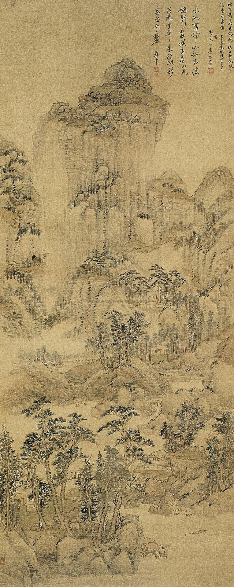 山水 轴