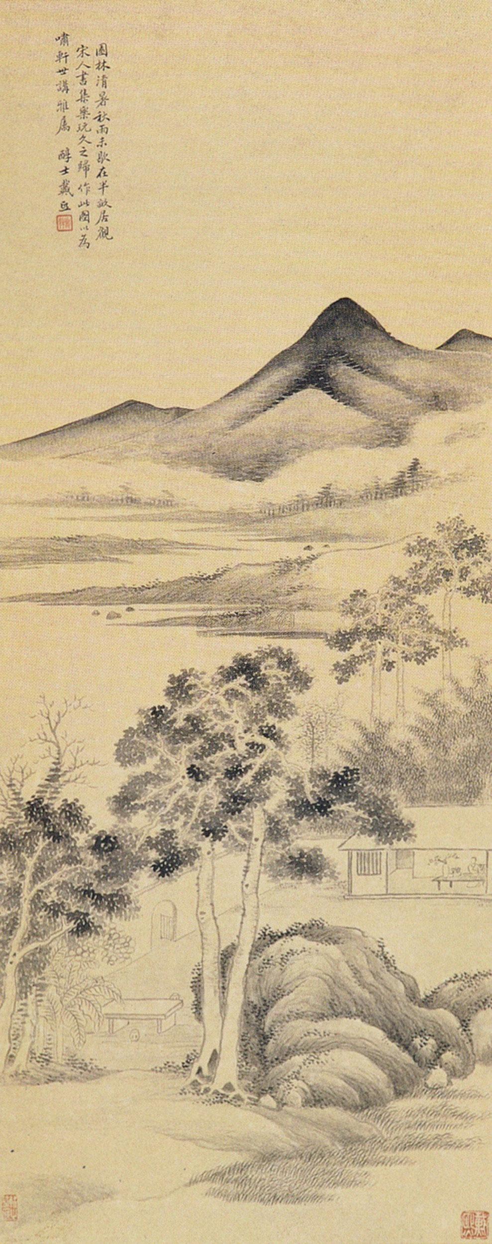山水 轴