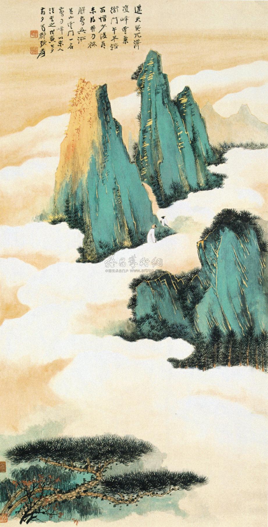 金碧云山图