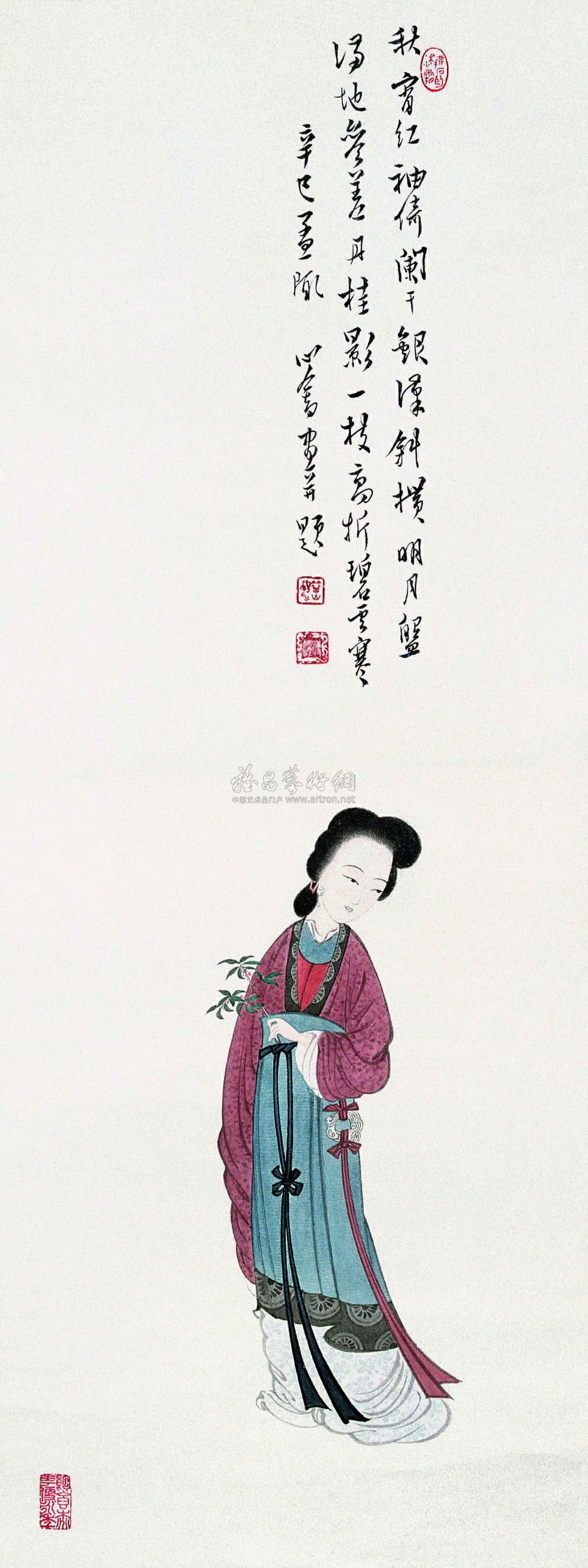 Lady in a Vertical Scroll