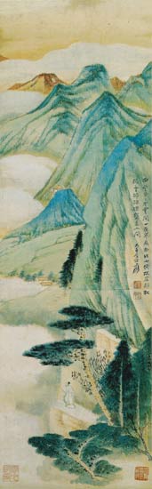 云山策杖 轴