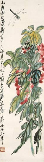海棠蜻蜓 轴
