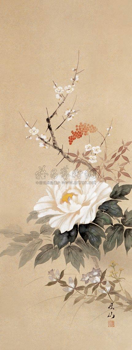 仙 花卉 立轴