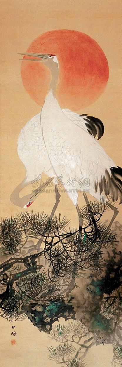 江桥 松鹤 立轴