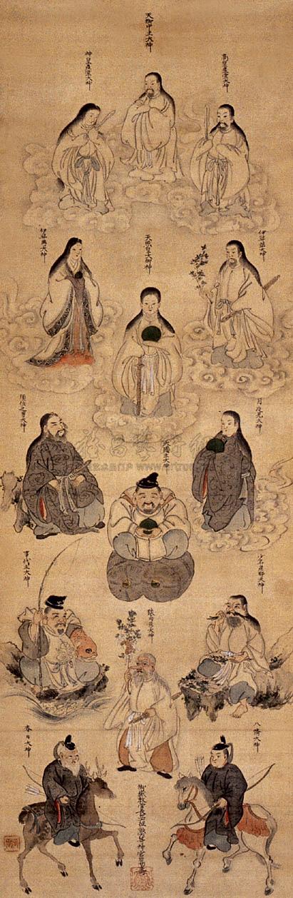 众神像 立轴