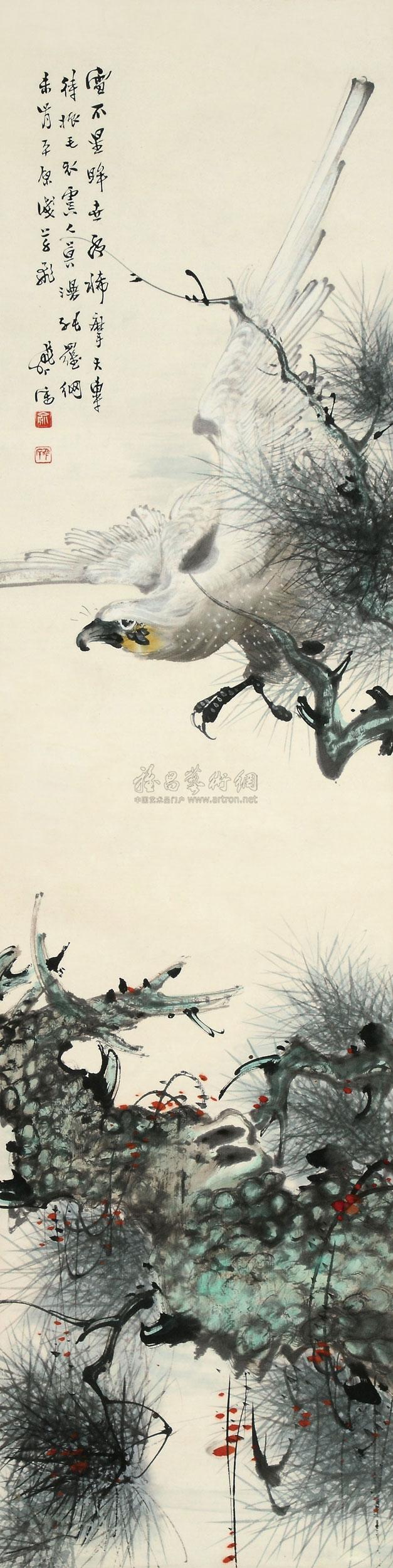 Pine Eagle Hanging Scroll