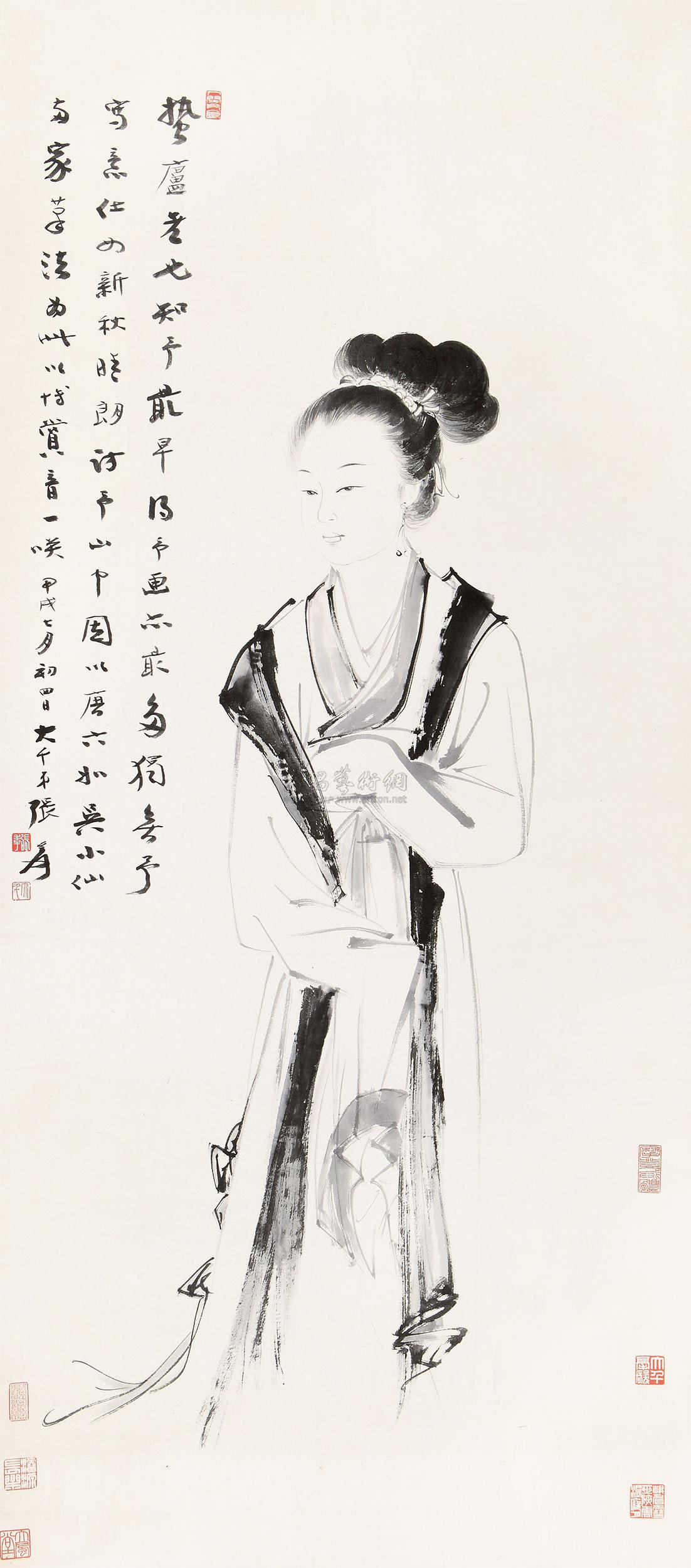 仕女 立轴