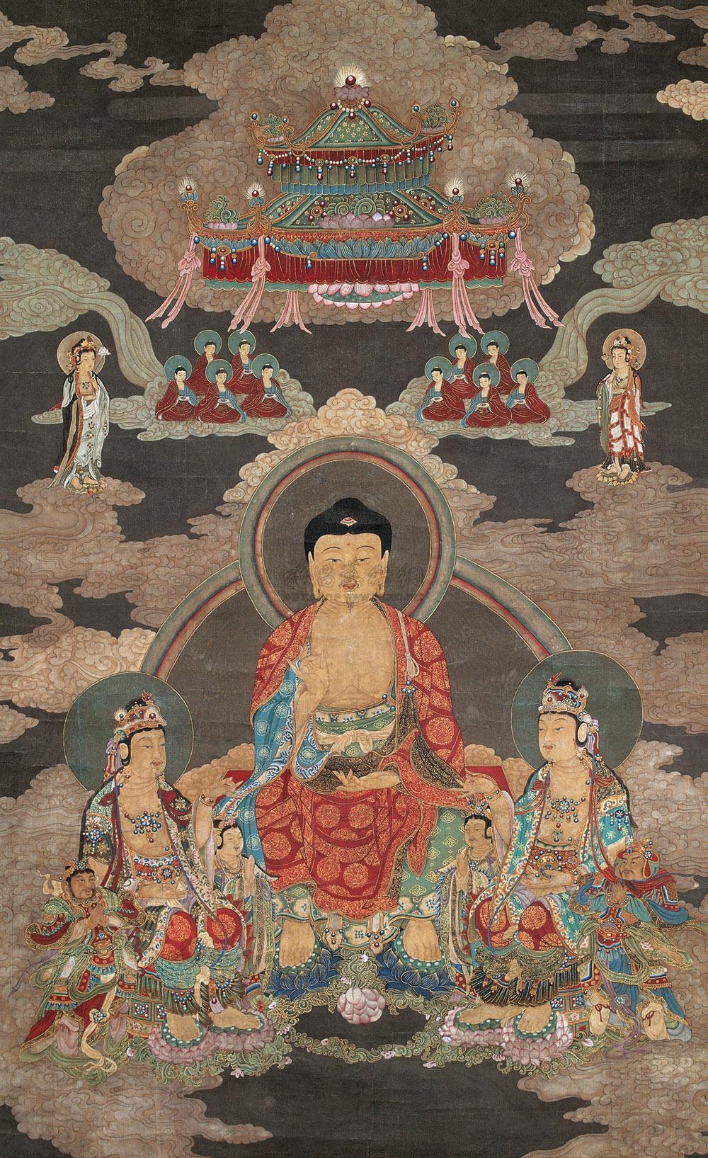 Buddha Statue Hanging Scroll