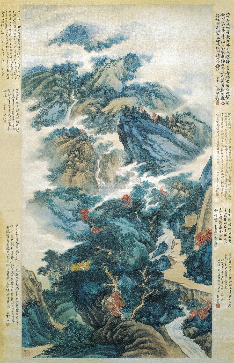 青绿山水 立轴