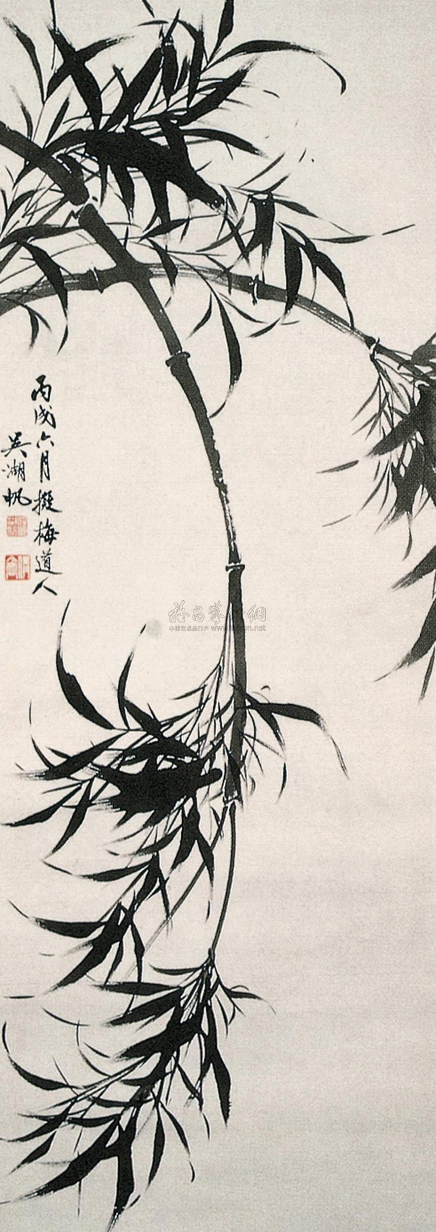 墨竹 轴