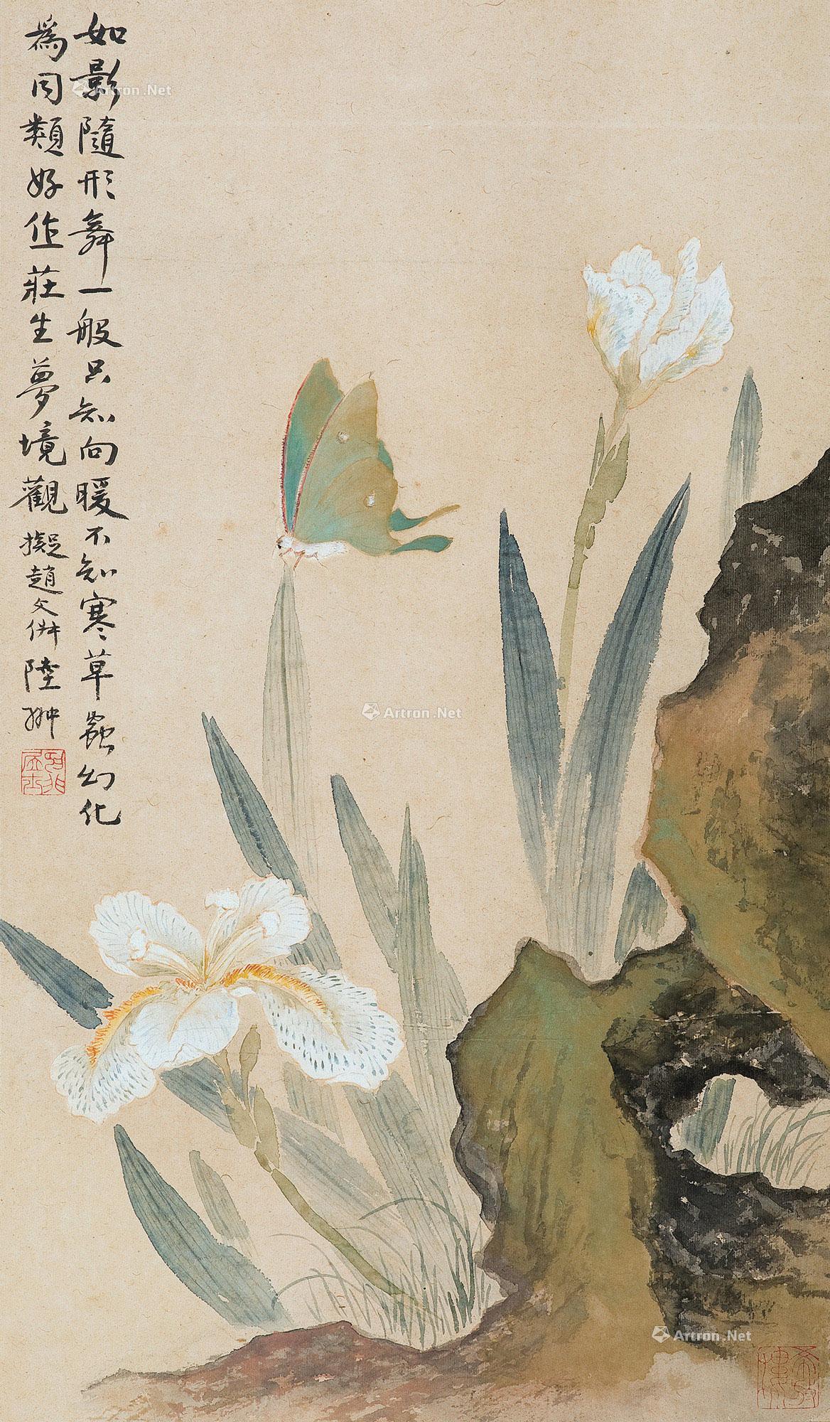 花蝶 立轴