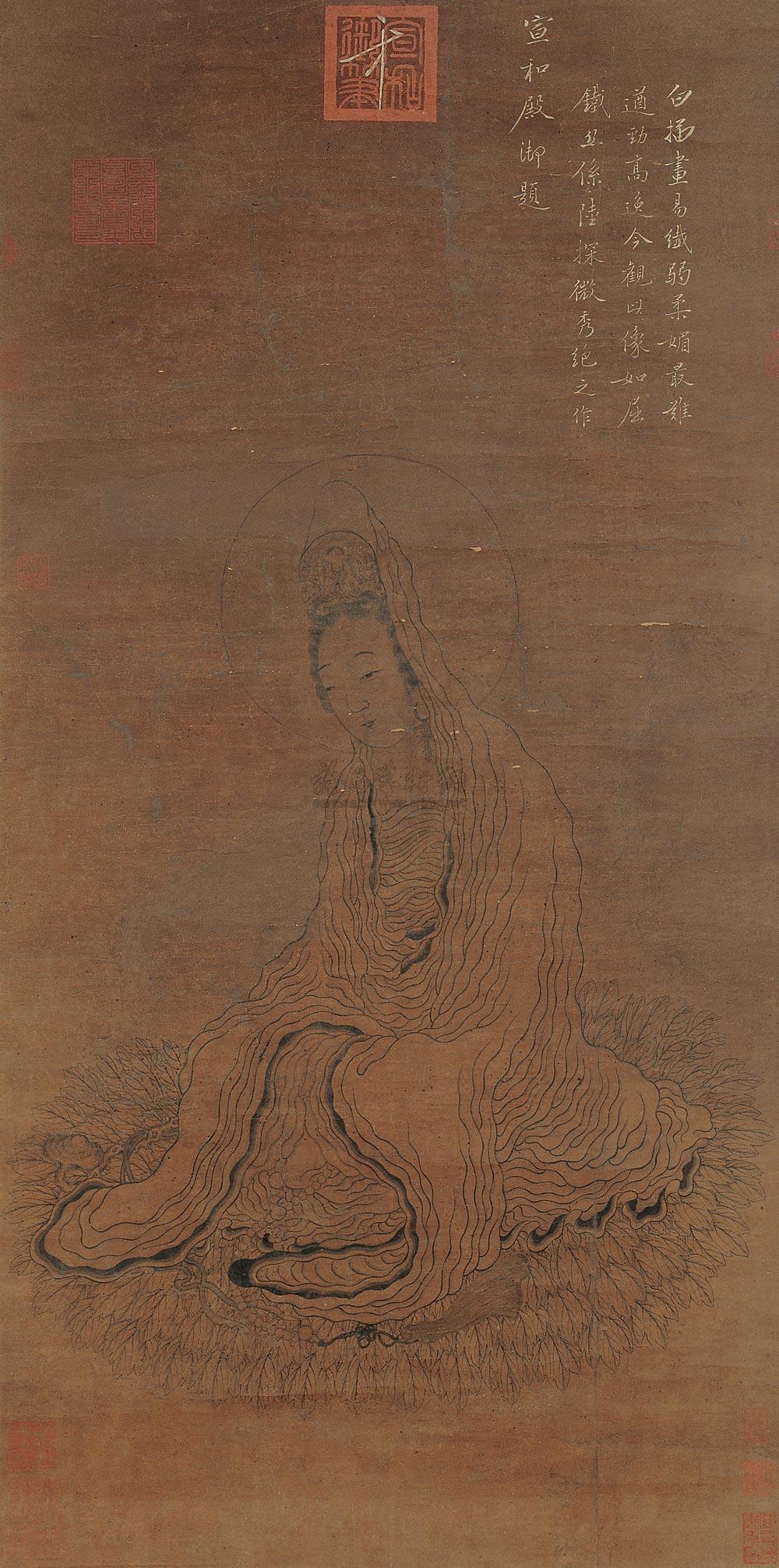 Buddha Figure Hanging Scroll
