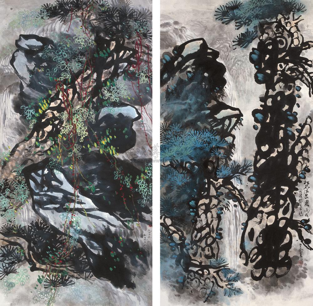 Pine Stone Flowing Spring (Two Frames)