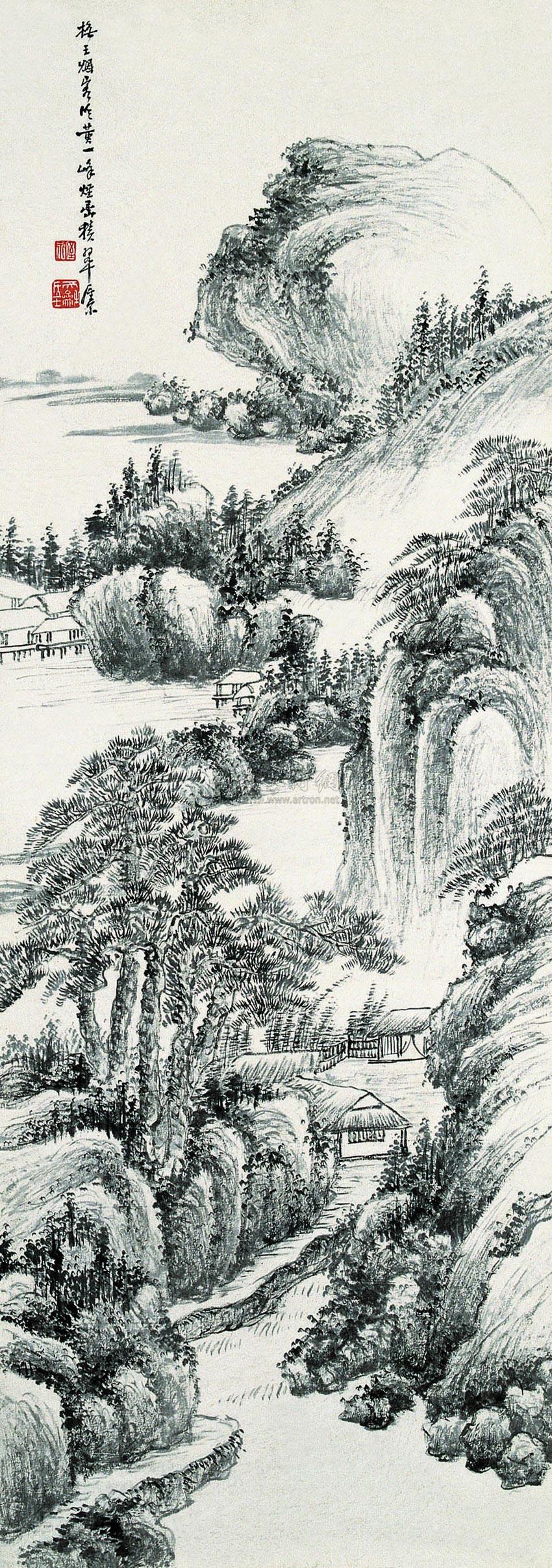 山水 立轴