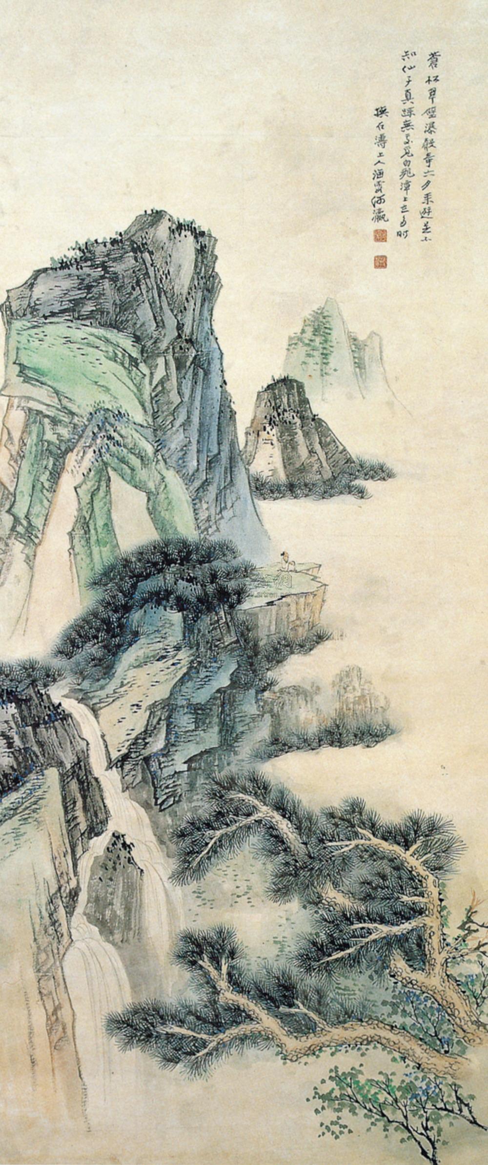 苍松翠壁 立轴