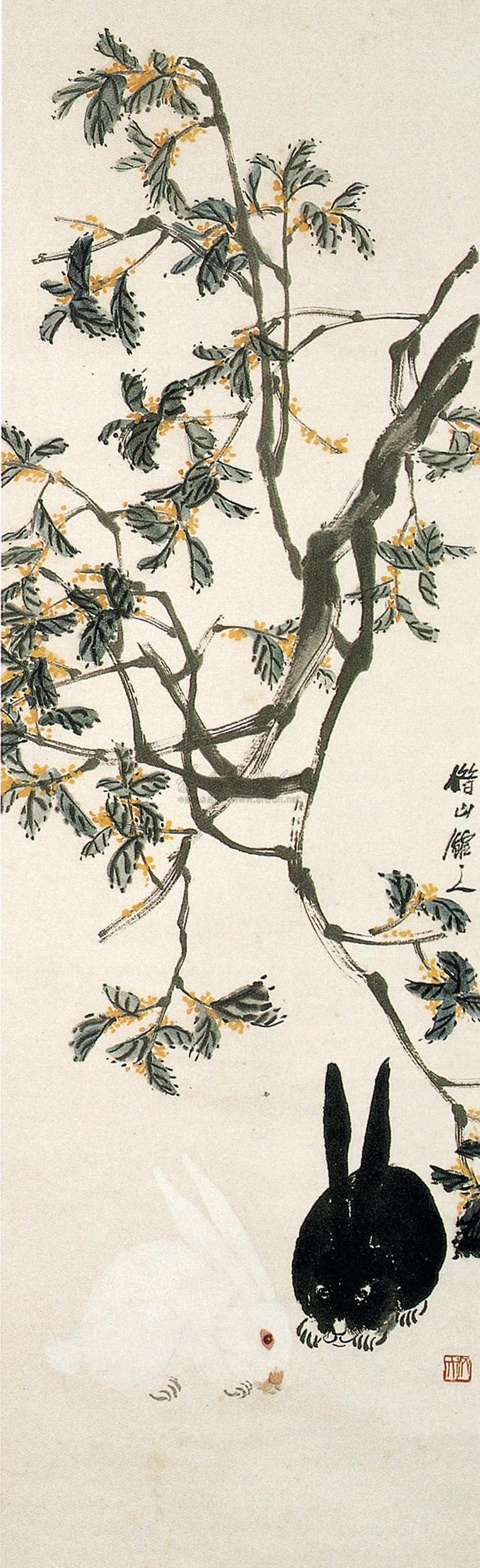 Double Rabbits with Osmanthus