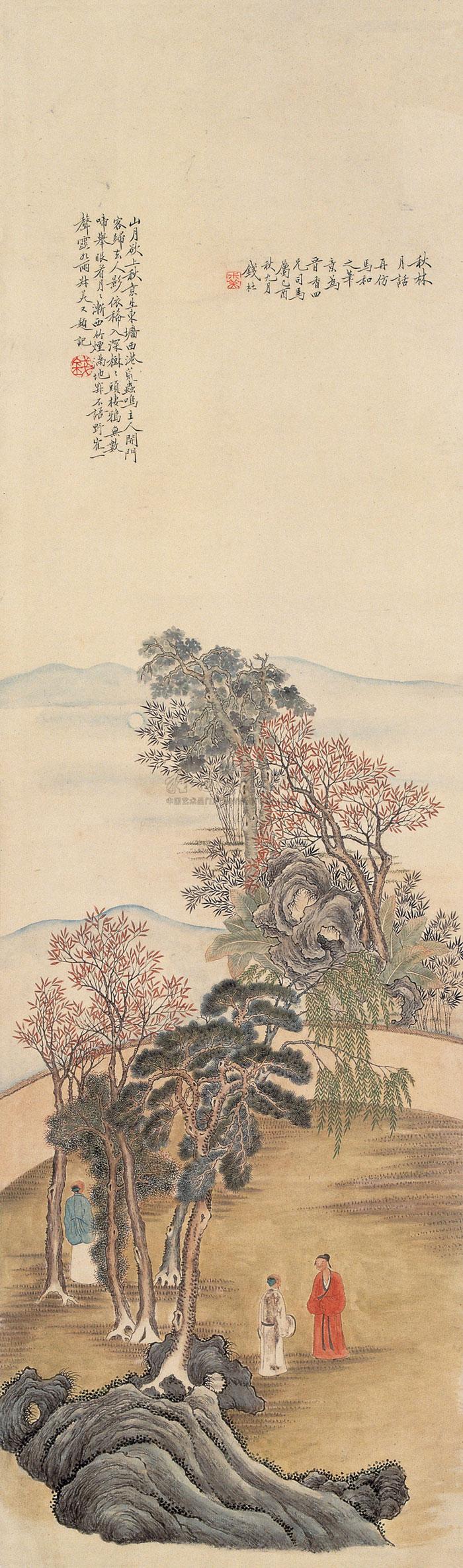秋林月话舟