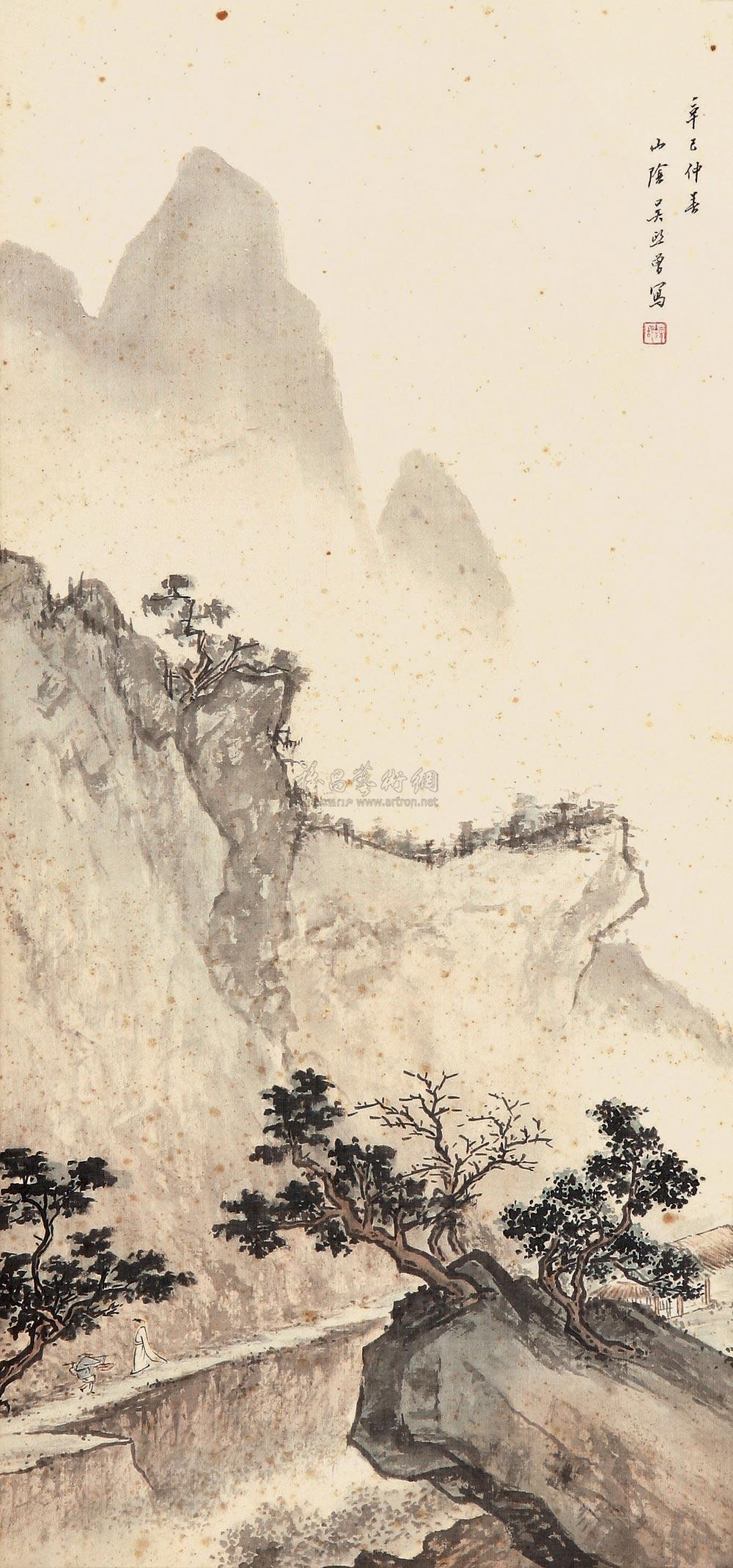 山水 立轴