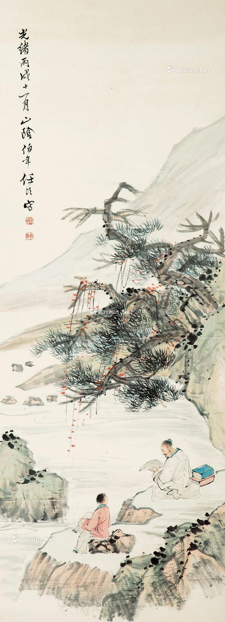 高士读书图