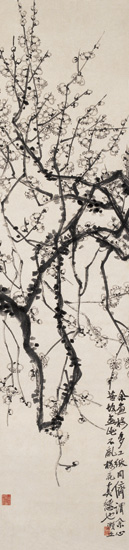 Ink Plum Blossom Hanging Scroll