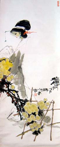仕女 立轴
