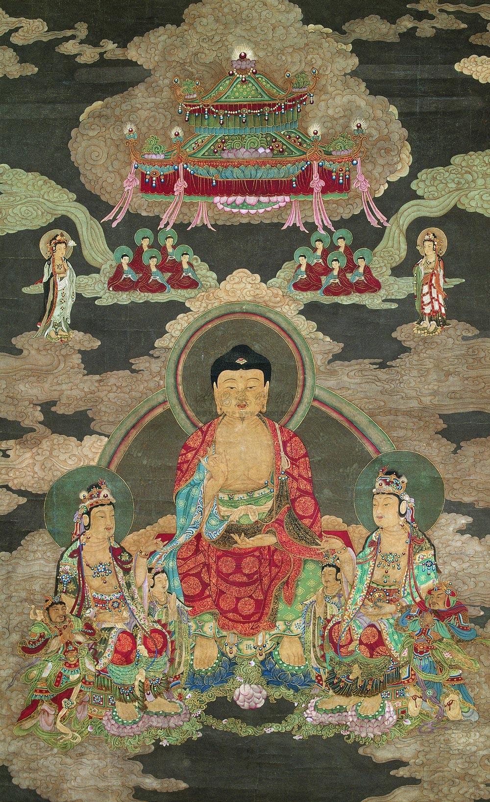 Buddha Figure Hanging Scroll