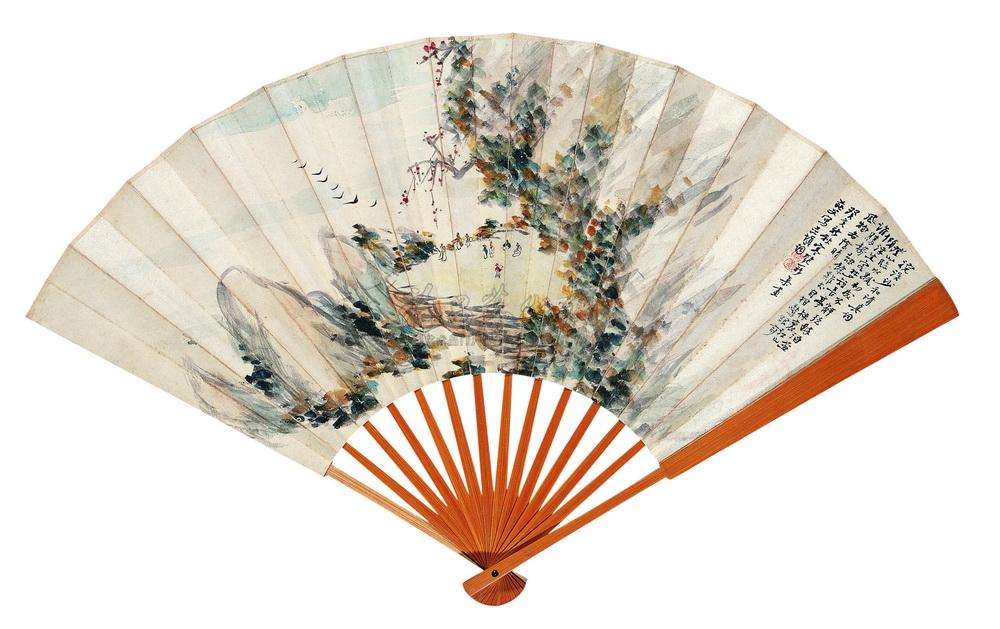 登高赋诗图 扇面