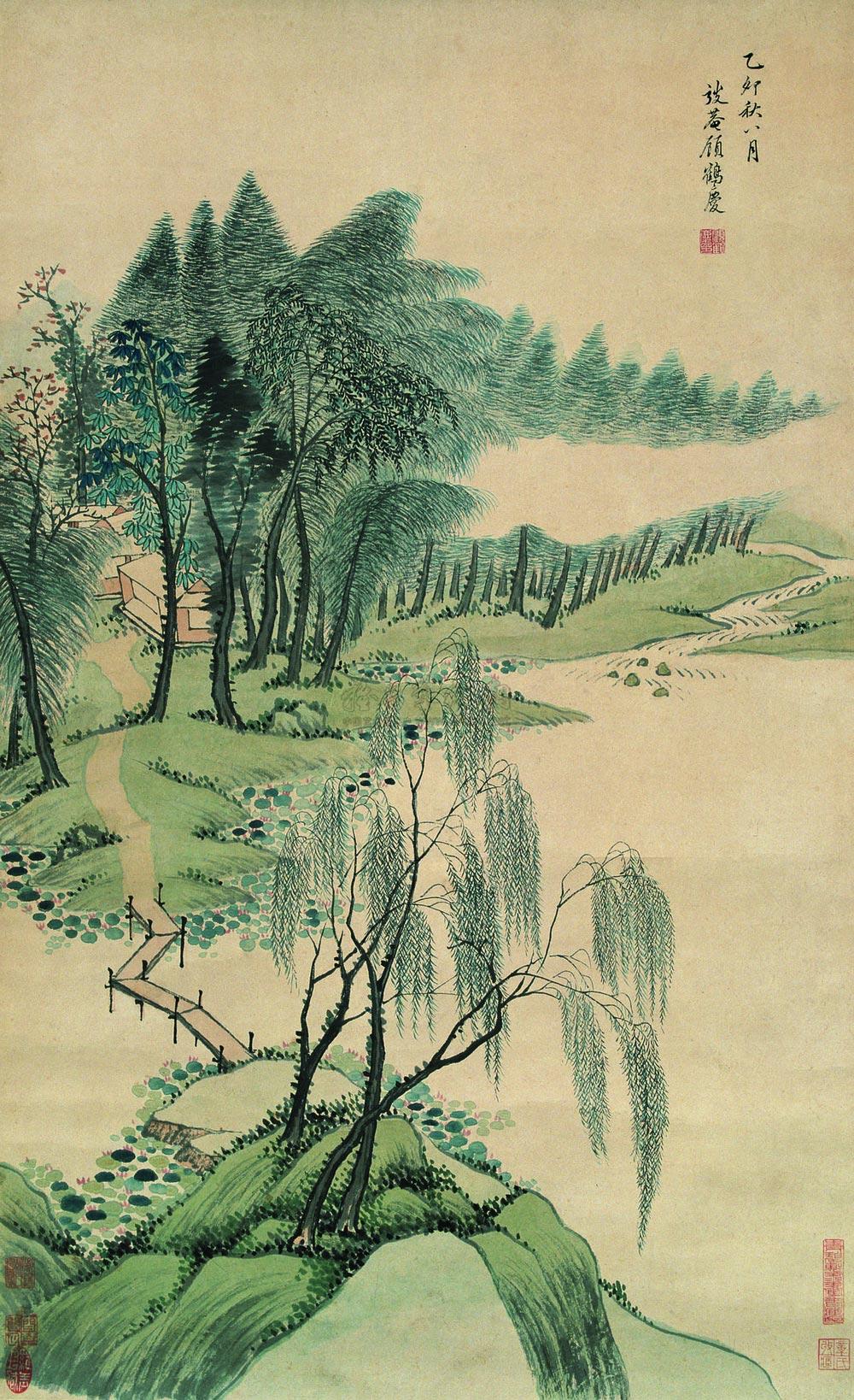 柳塘初夏图