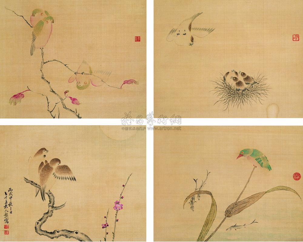 花鸟 册页
