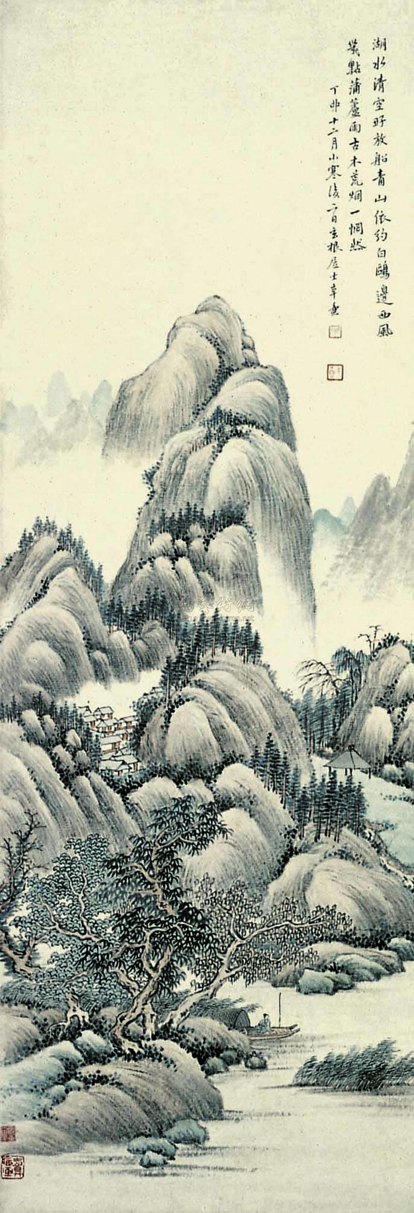 山水 立轴