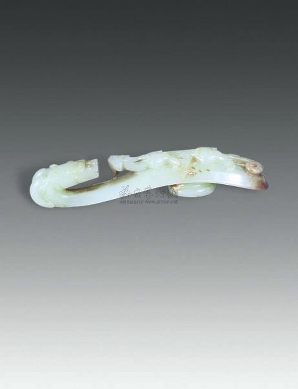 清 白玉龙勾