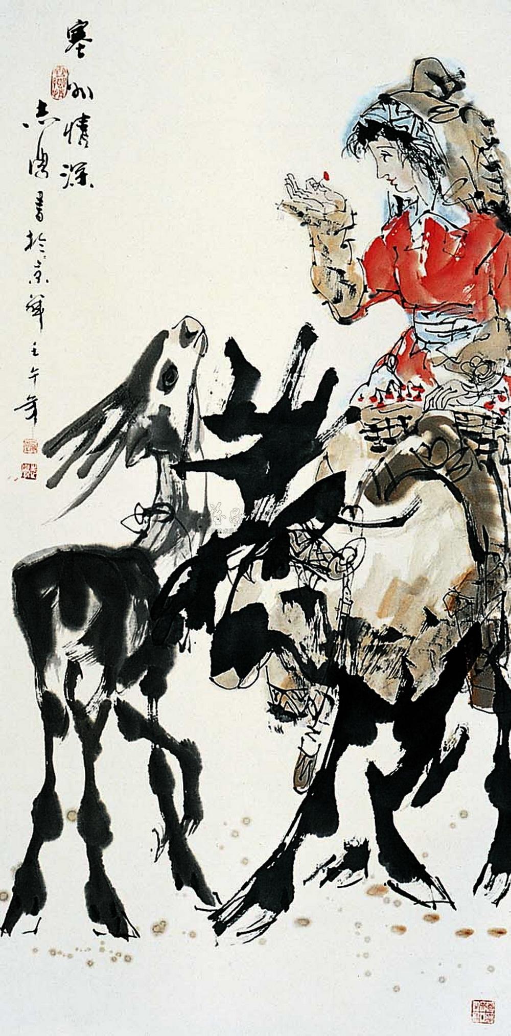 塞外情深 立轴