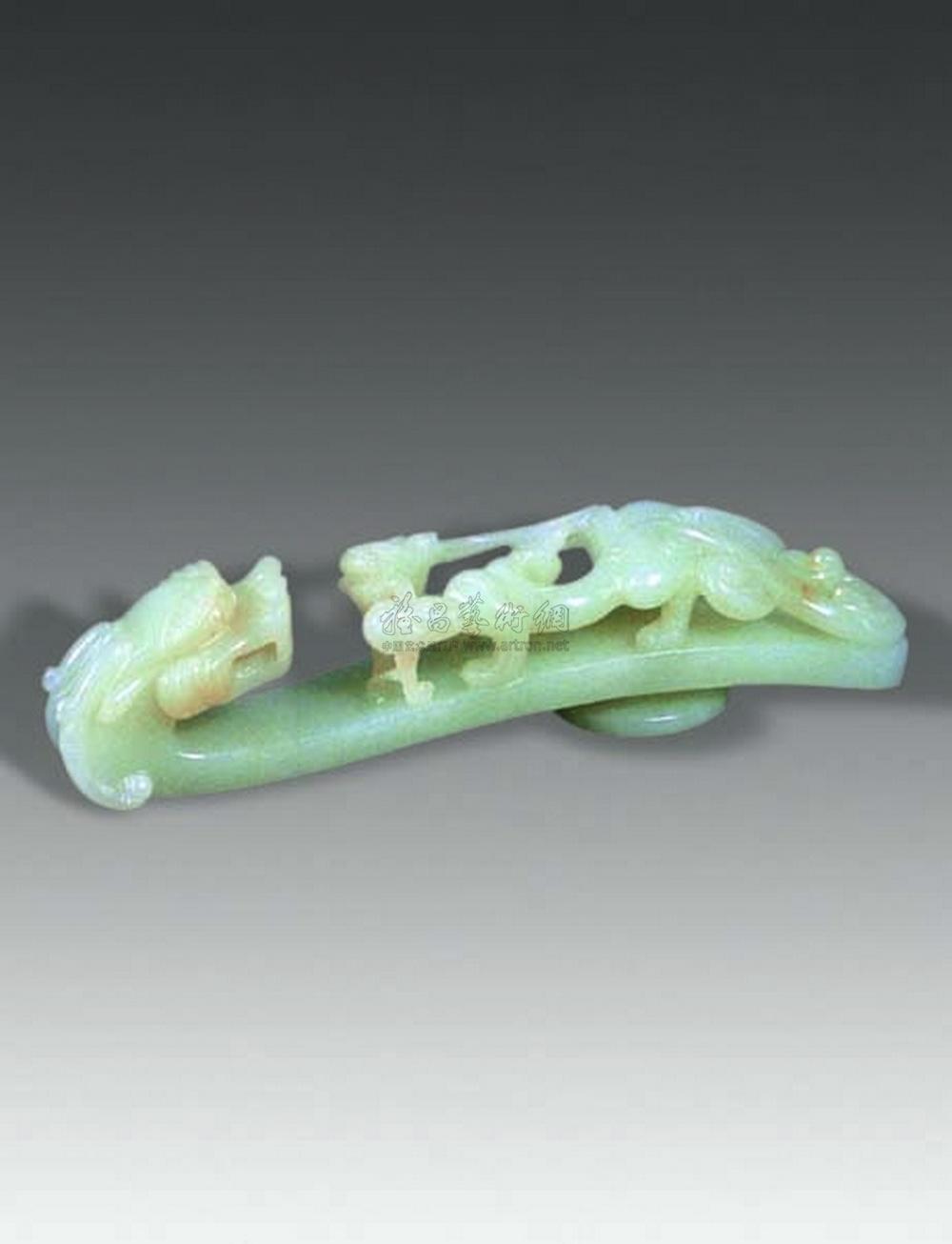 清 白玉龙勾