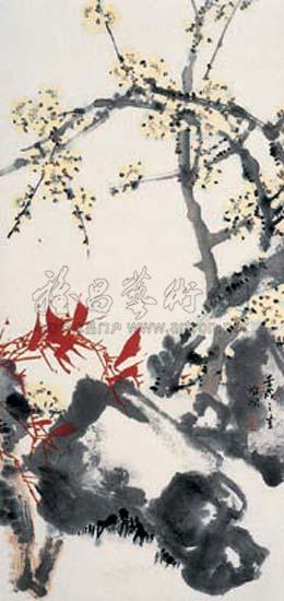 梅竹 镜心
