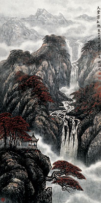 山水 立轴