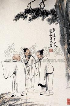虎溪三笑
