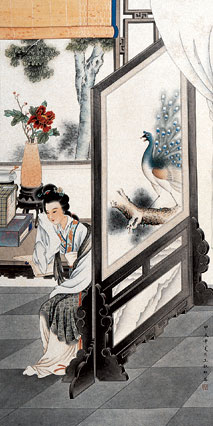 仕女 立轴