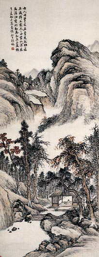 山水 立轴