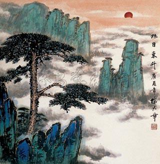 旭日东升 立轴