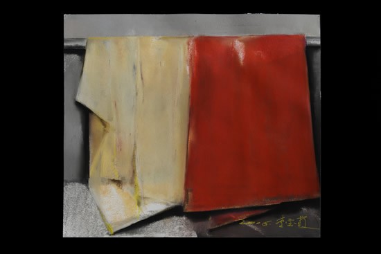 李宝荀-搭配-55x61cm-纸本色粉-2016年