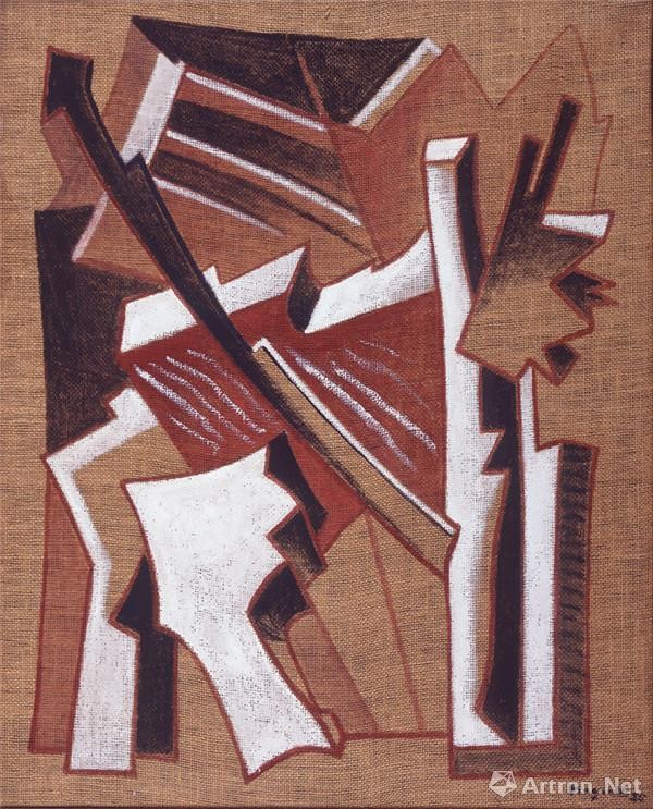 阿尔贝托•马涅利 《绘画G.G.(石块)》100 x 81.2cm  1935年