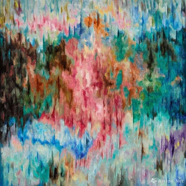 《无题》，油彩 画布，150 x 150cm，2018 ©曾梵志，图片：艺术家、豪瑟沃斯