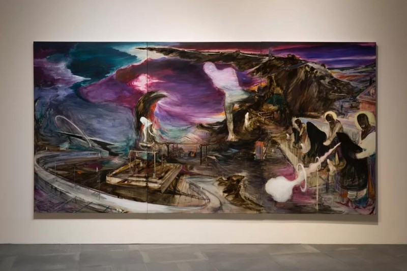 《光年》Infinitrace, 2019/ 油彩,综合材料,画布/ Oil and mixed media on canvas. 220 x 435 cm YQCKHEKmxEff9eztWCAot28rf8yHdepQcIaCR7QB.jpg