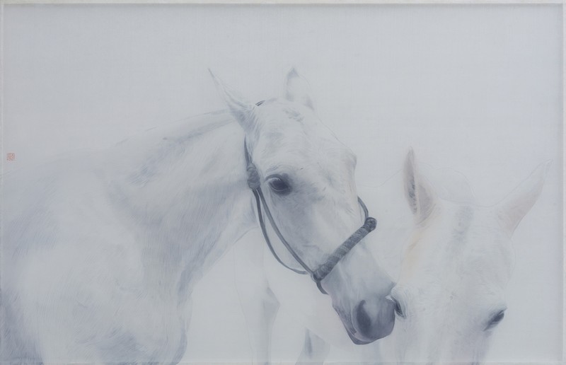 李关关 | Li Guanguan 二分之一旖旎 No.7 | 1/2 Morbidezza No.7 59×92cm 绢本设色 | Ink and Colour on Silk 2019 HYBCIkIoIYP2zS8cD0WUfwE8f8cicBWkpAQwAyfN.jpg
