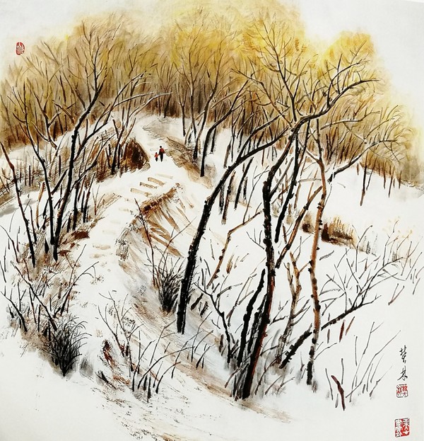 与心灵接轨——《雪》著名画家「樊林」系列作品赏析
