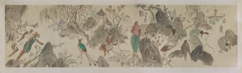游园系列6 纸本水墨 34cmx140cm  2021年 dGnDcl3nNtxvD4sRwSbYLUfHT9nVpyxVYOgAfqbY.jpg