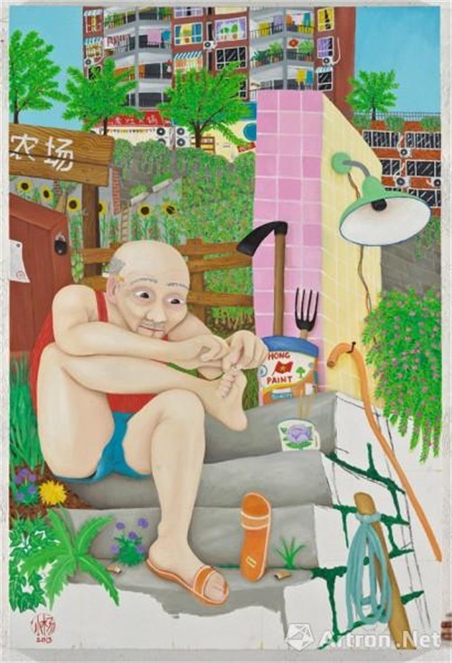 《城市农民》 小杨 180x120cm 布面油画