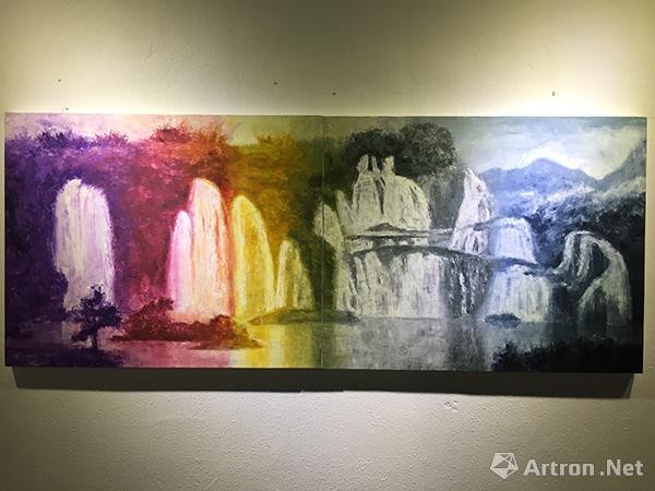 《彩虹-NO.2》 布面油画 80x200cm 2017年